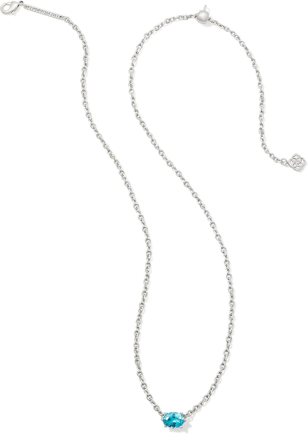 image:imageKendra Scott Cailin Pendant Necklace Fashion Jewelry for WomenRHODIUM AQUA CRYSTAL
