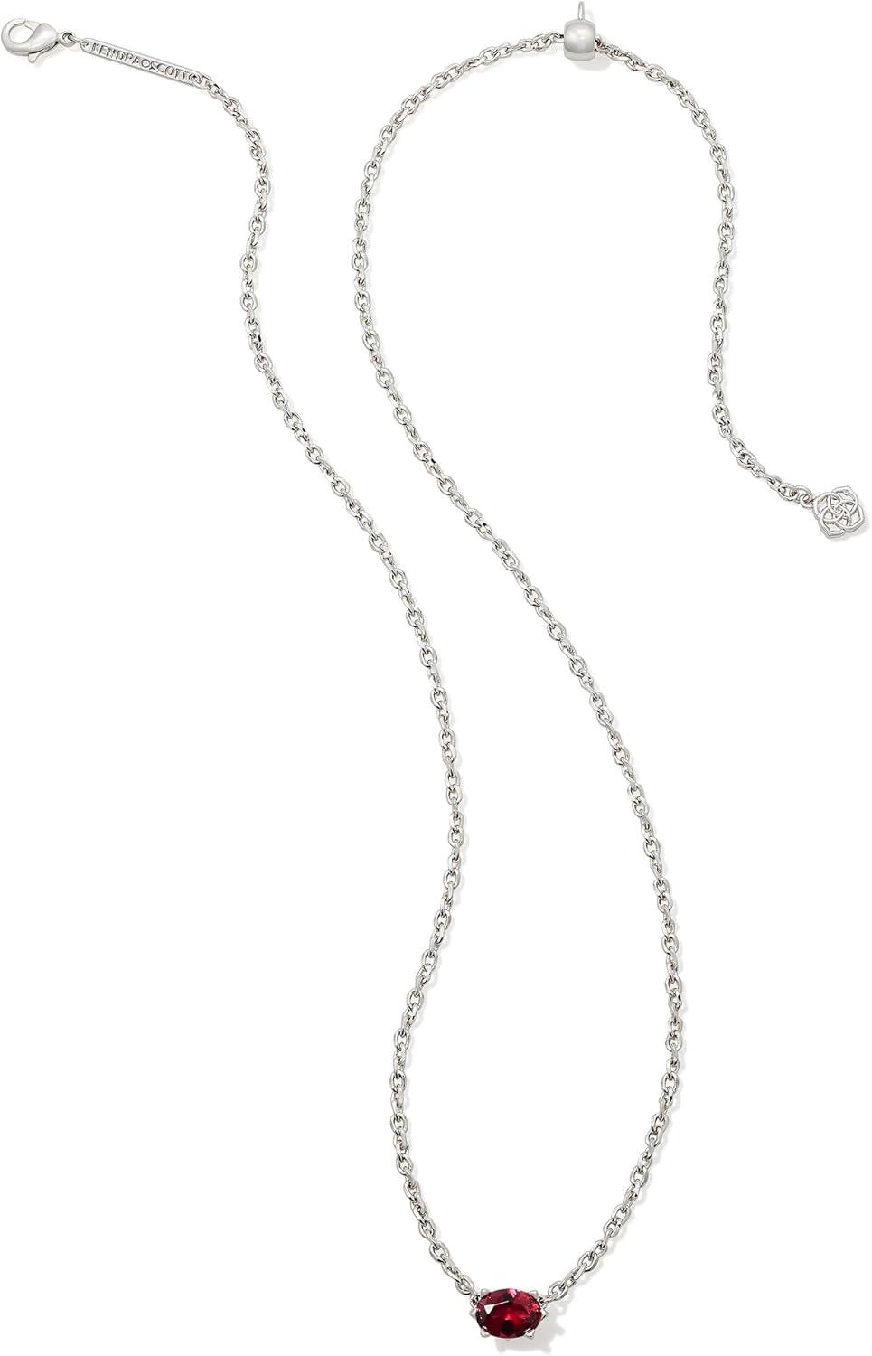 image:imageKendra Scott Cailin Pendant Necklace Fashion Jewelry for WomenRHODIUM BURGUNDY CRYSTAL