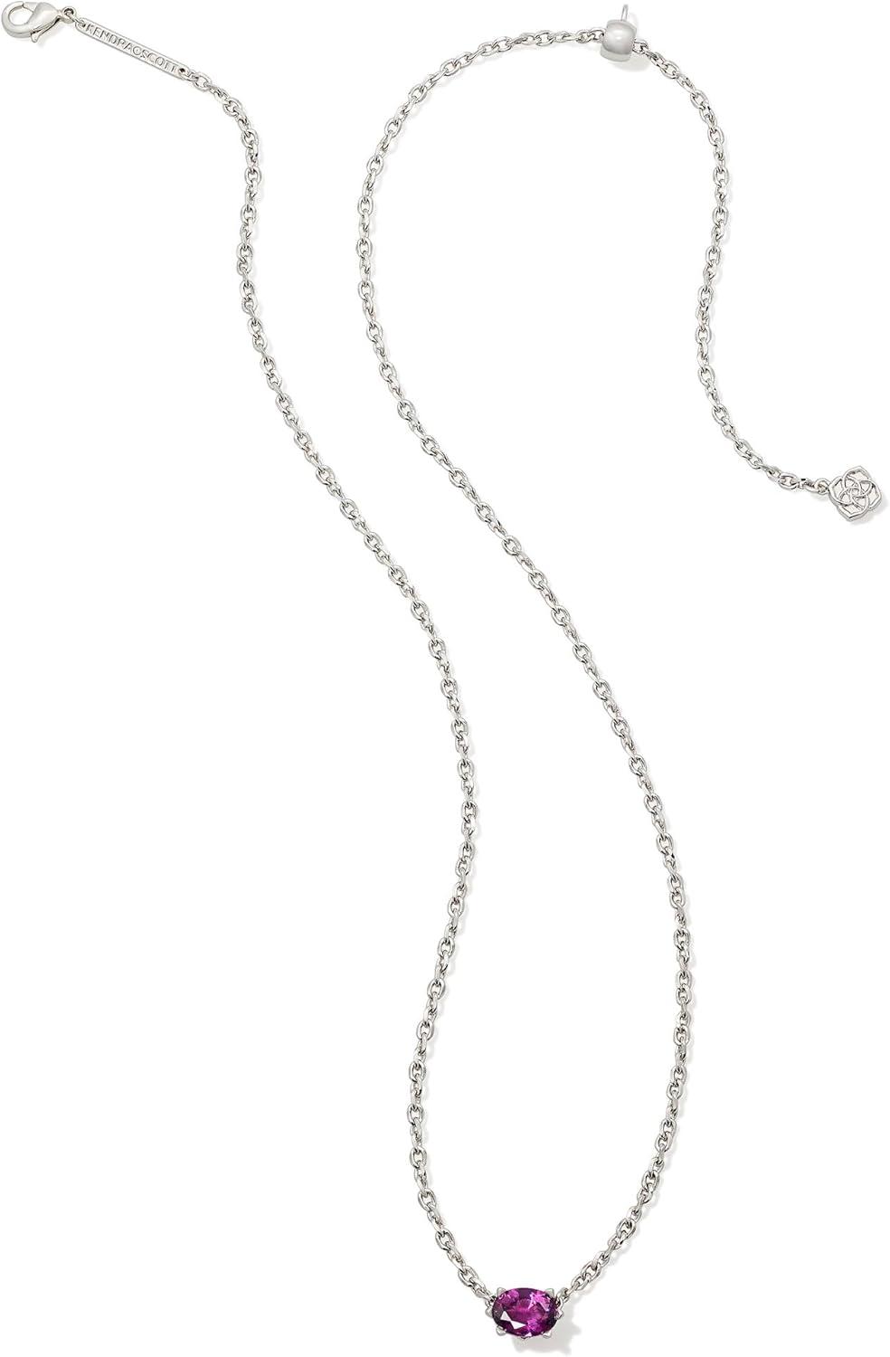 image:imageKendra Scott Cailin Pendant Necklace Fashion Jewelry for WomenRHODIUM PURPLE CRYSTAL