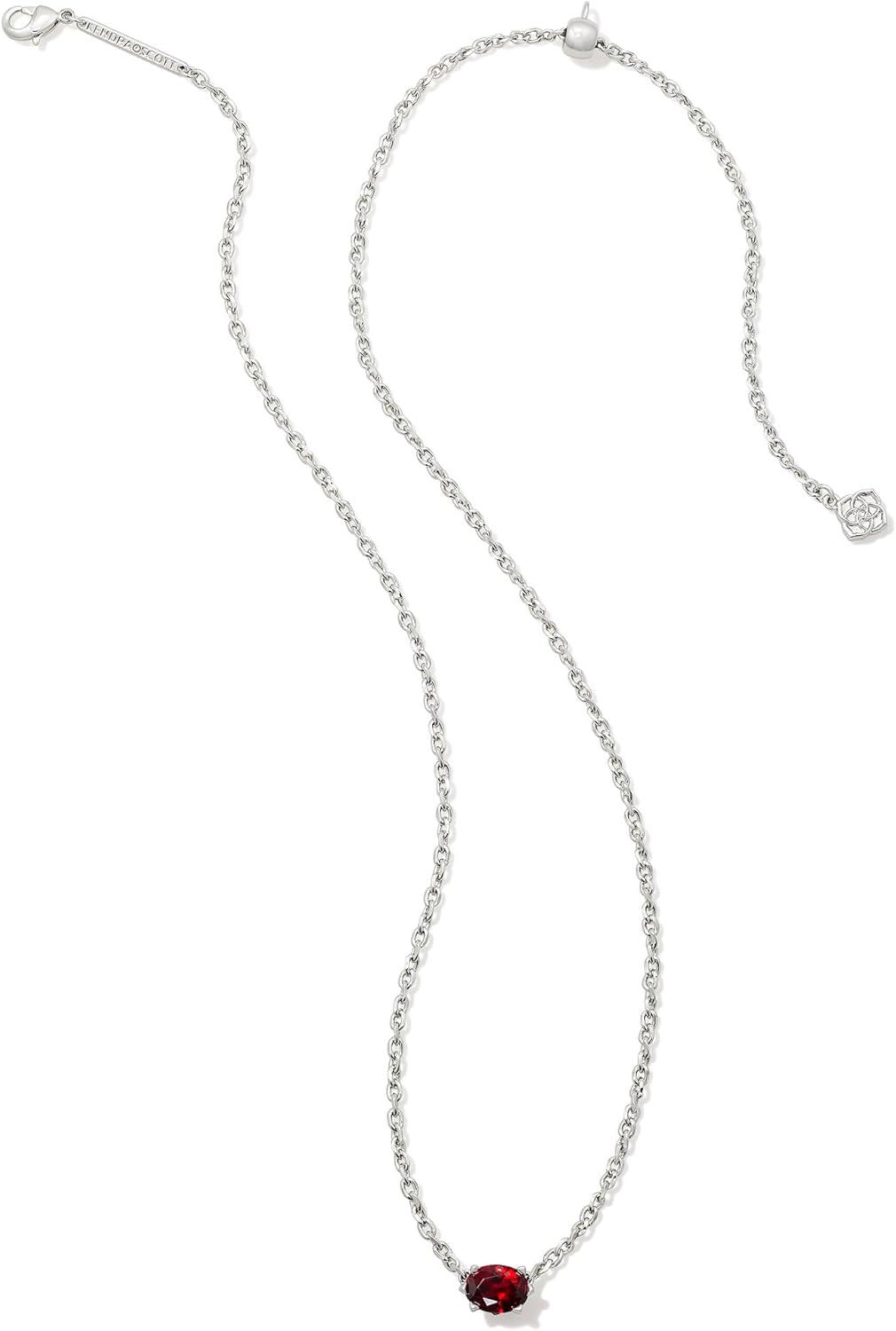 image:imageKendra Scott Cailin Pendant Necklace Fashion Jewelry for WomenRHODIUM RED CRYSTAL