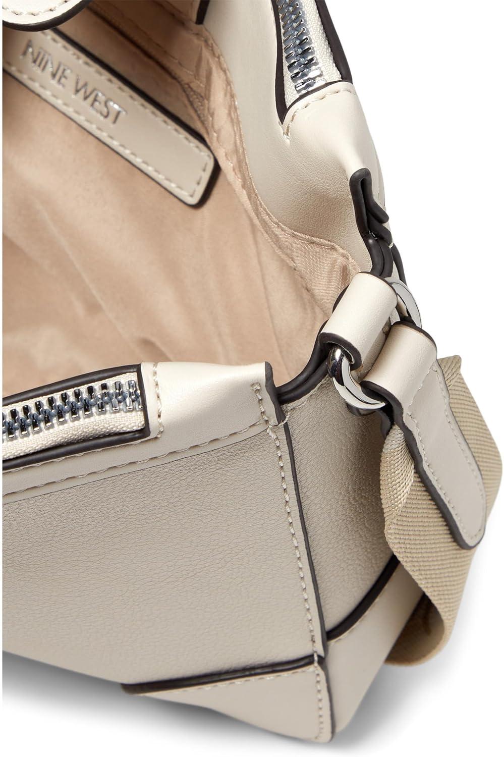 image:imageNine West womens Ellis Double Zip CrossbodyMilk