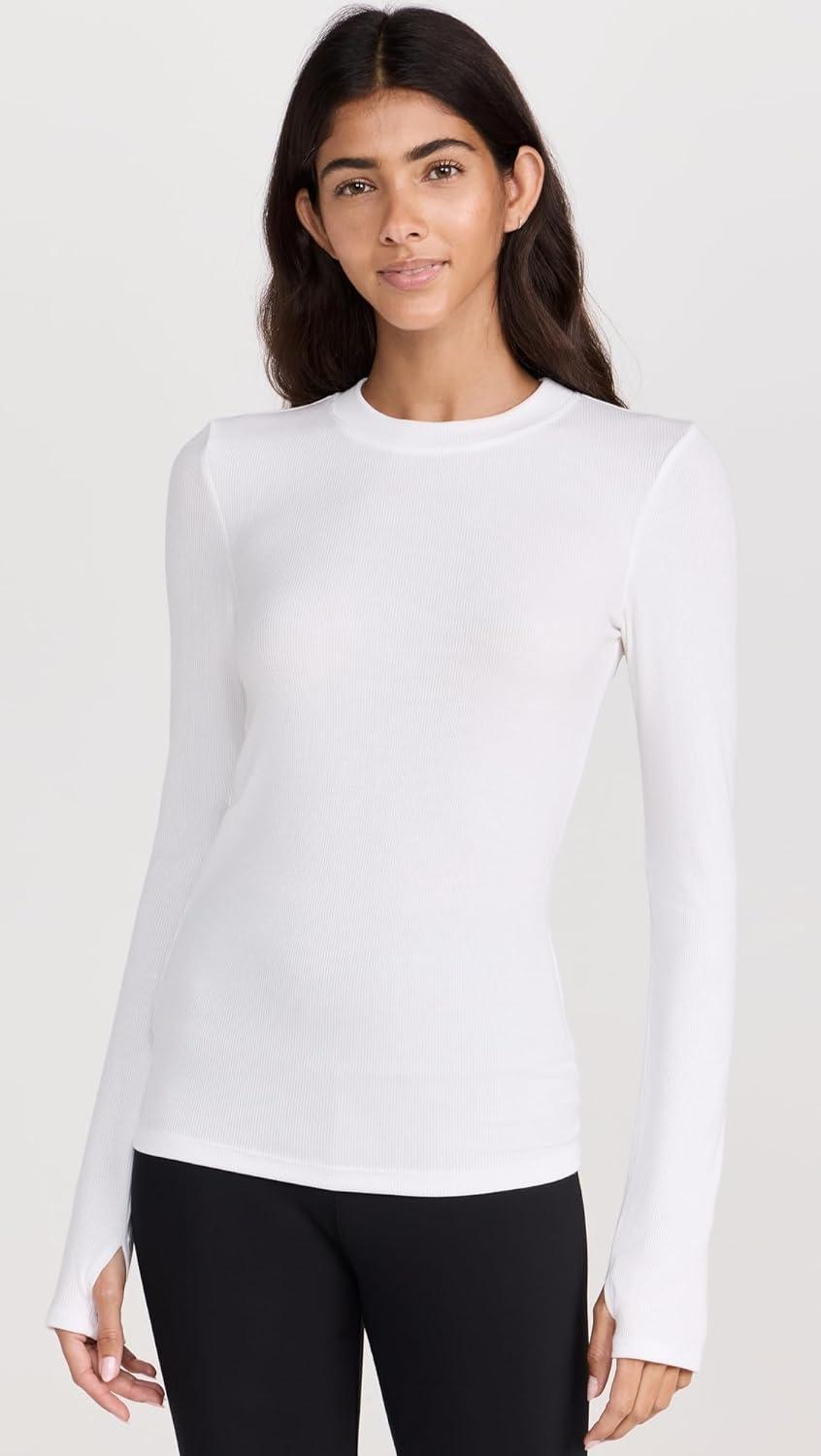 image:imageSPLITS59 Womens Louise Rib Long SleeveWhite