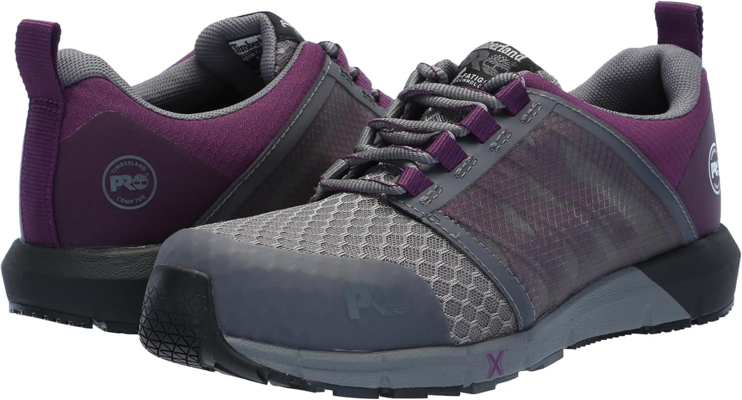 image:imageTimberland PRO Womens Radius Composite Safety Toe Work ShoesGreyPurple