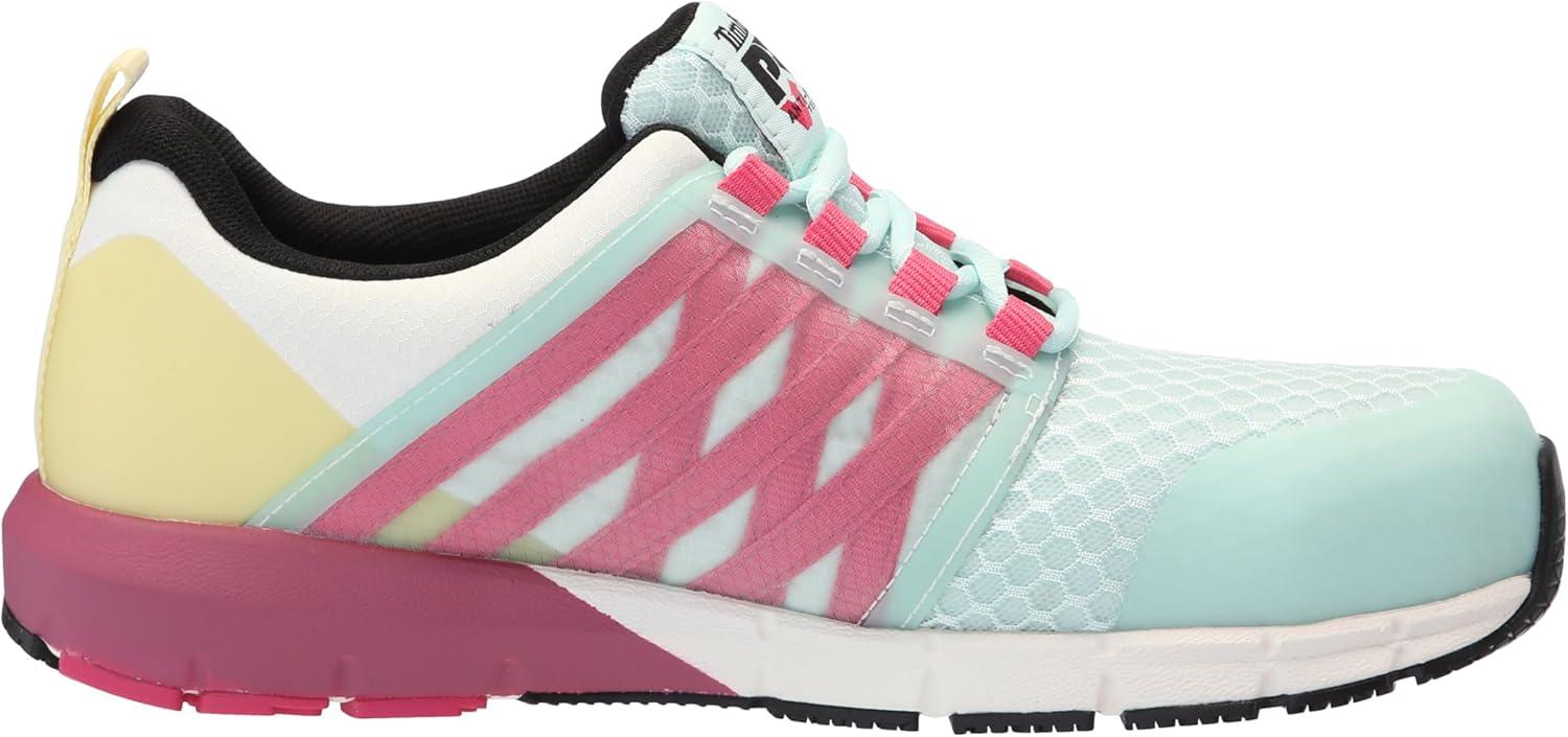 image:imageTimberland PRO Womens Radius Composite Safety Toe Work ShoesSeaPinkYellow 1