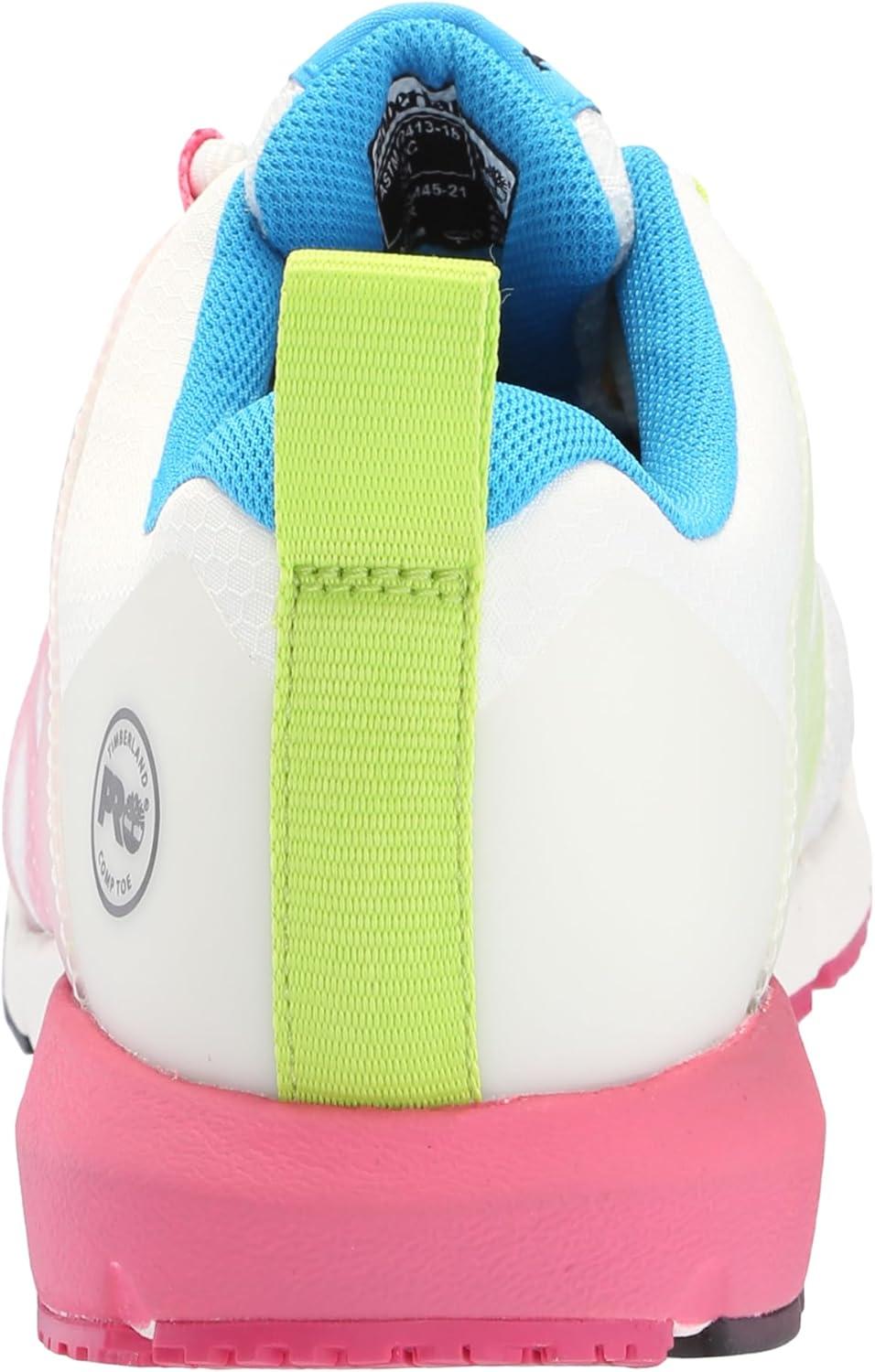 image:imageTimberland PRO Womens Radius Composite Safety Toe Work ShoesWhitePinkGreen 1
