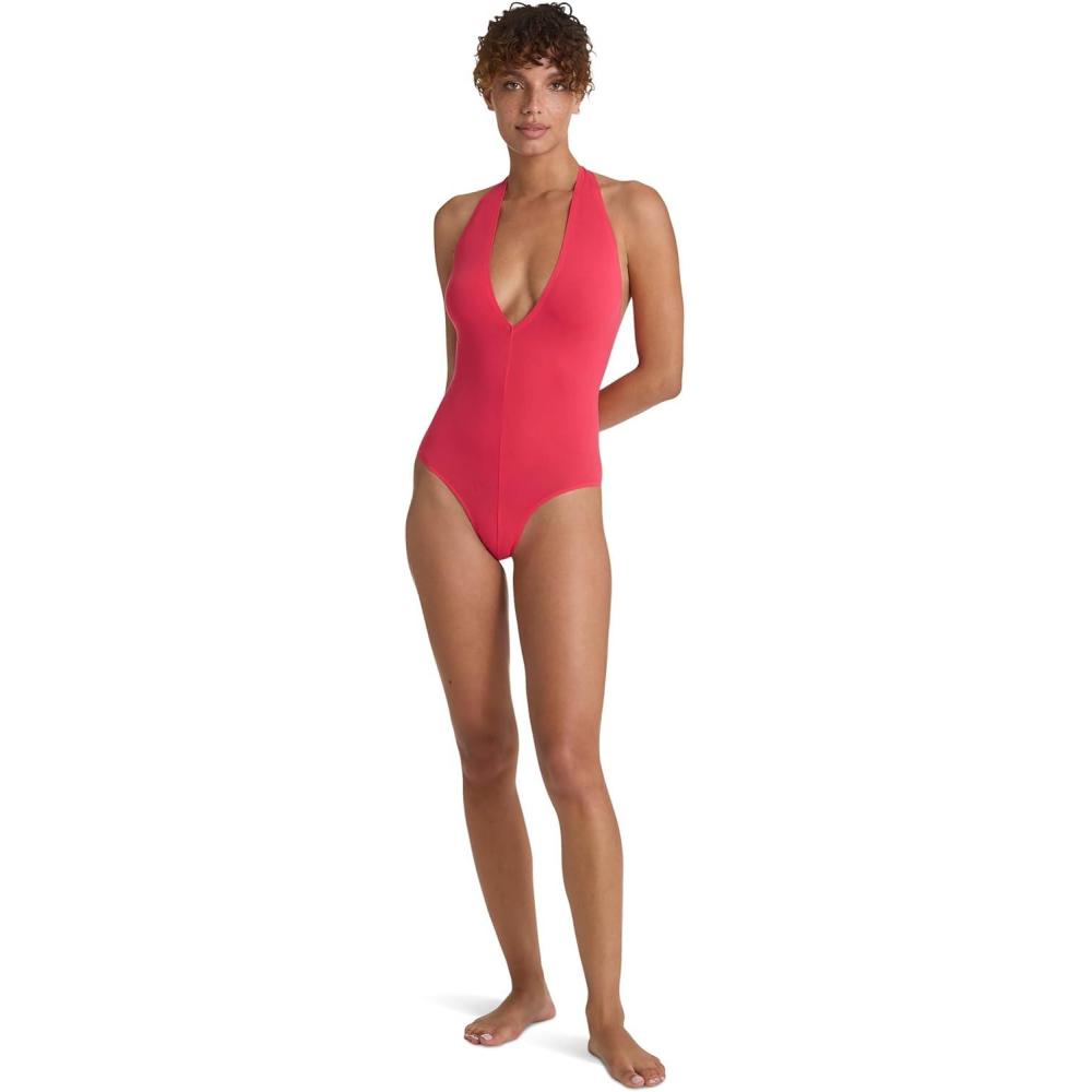 image:imageCommando Womens Ballet Body Deep Punge Halter Bodysuit Watermelon One Size One Size