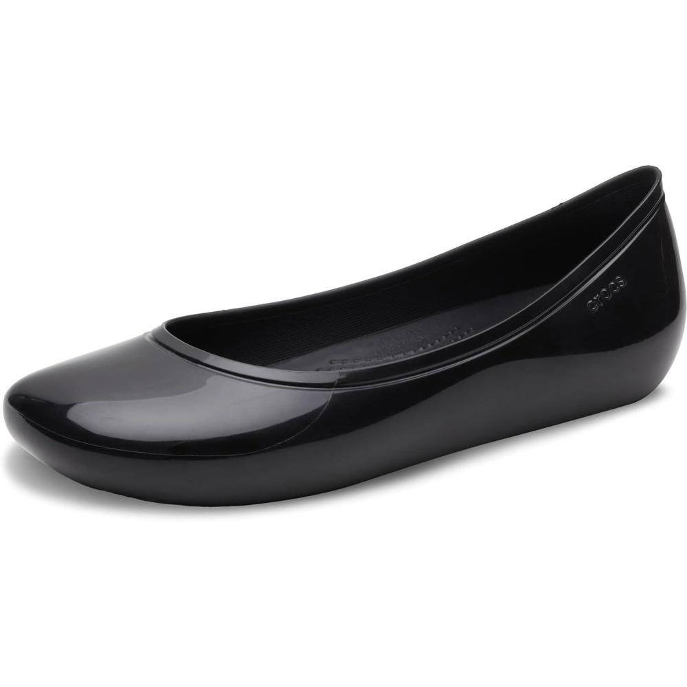 image:imageCrocs Womens Brooklyn FlatsBlackHigh Shine