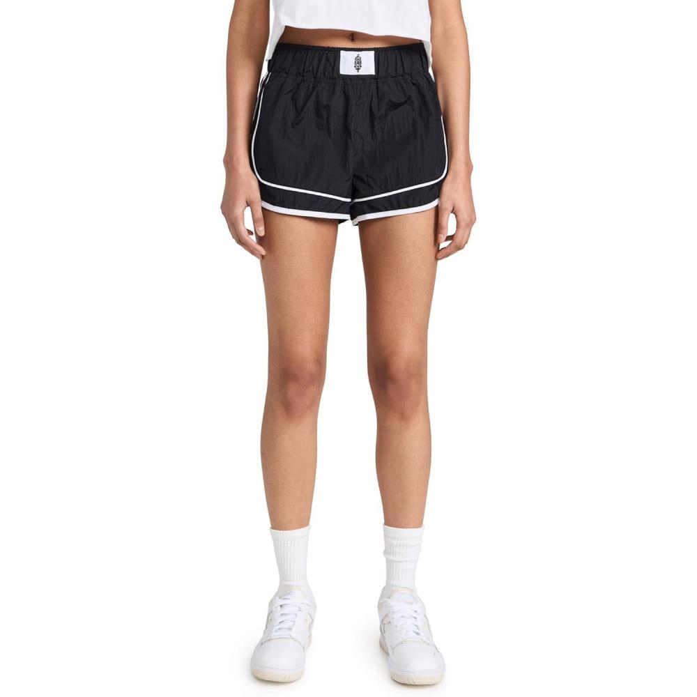 image:imageFree People Womens Varsity Blues Shorts Black Combo Medium 1