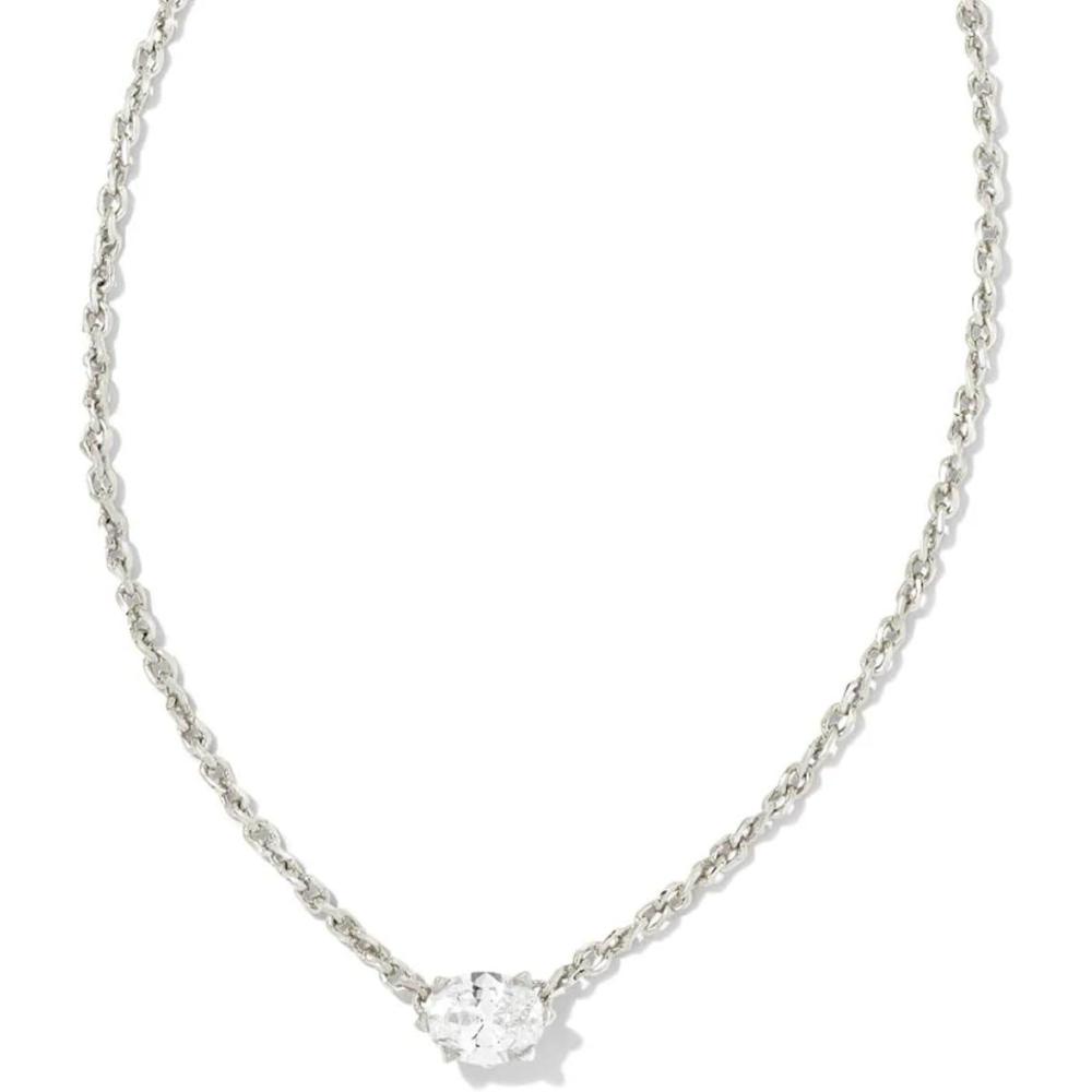 image:imageKendra Scott Cailin Pendant Necklace Fashion Jewelry for WomenRHODIUM METAL WHITE CUBIC ZIRCONIA