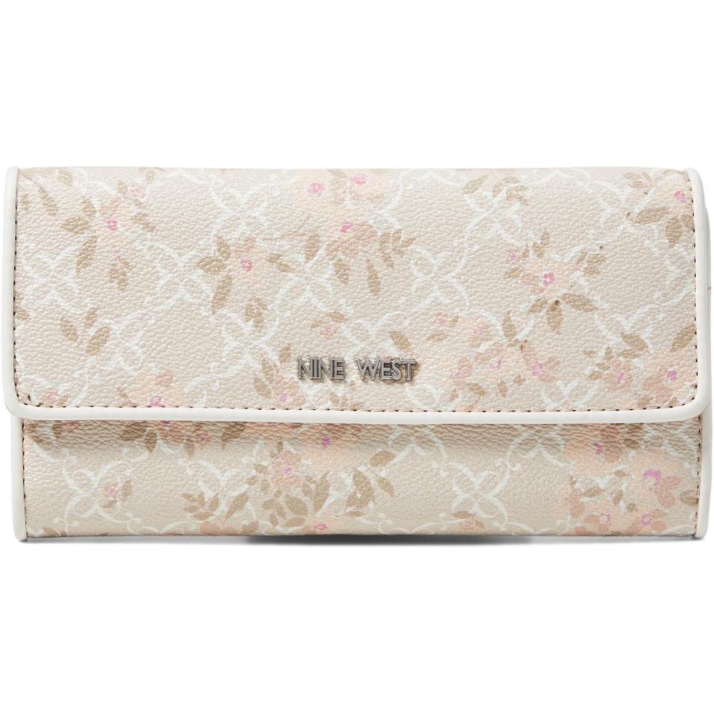 image:imageNine West Womens Zuri Slg Check SecMilk Logo Floral
