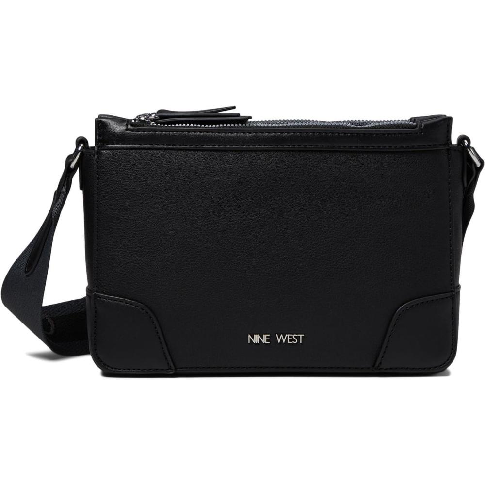 image:imageNine West womens Ellis Double Zip CrossbodyBlack