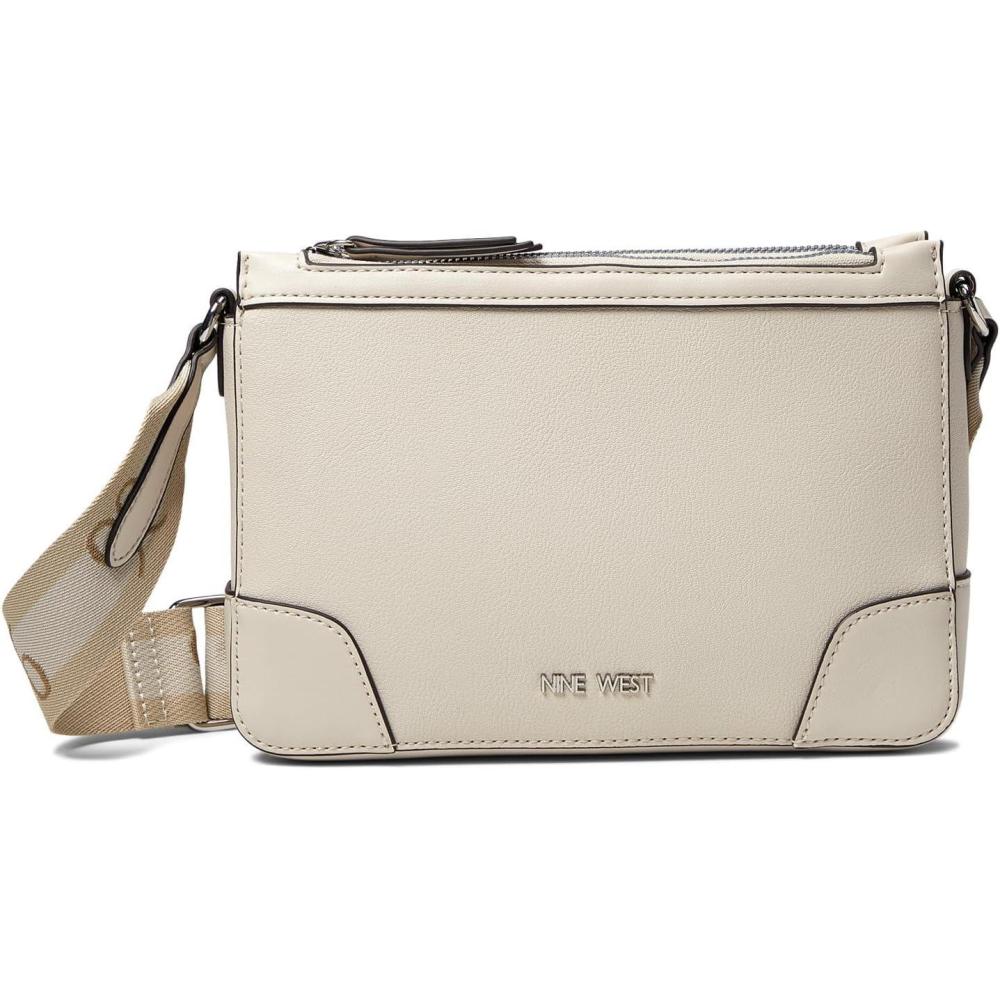 image:imageNine West womens Ellis Double Zip CrossbodyMilk