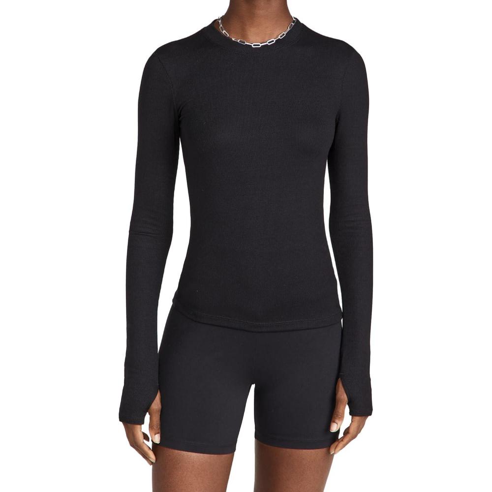 image:imageSPLITS59 Womens Louise Rib Long SleeveBlack