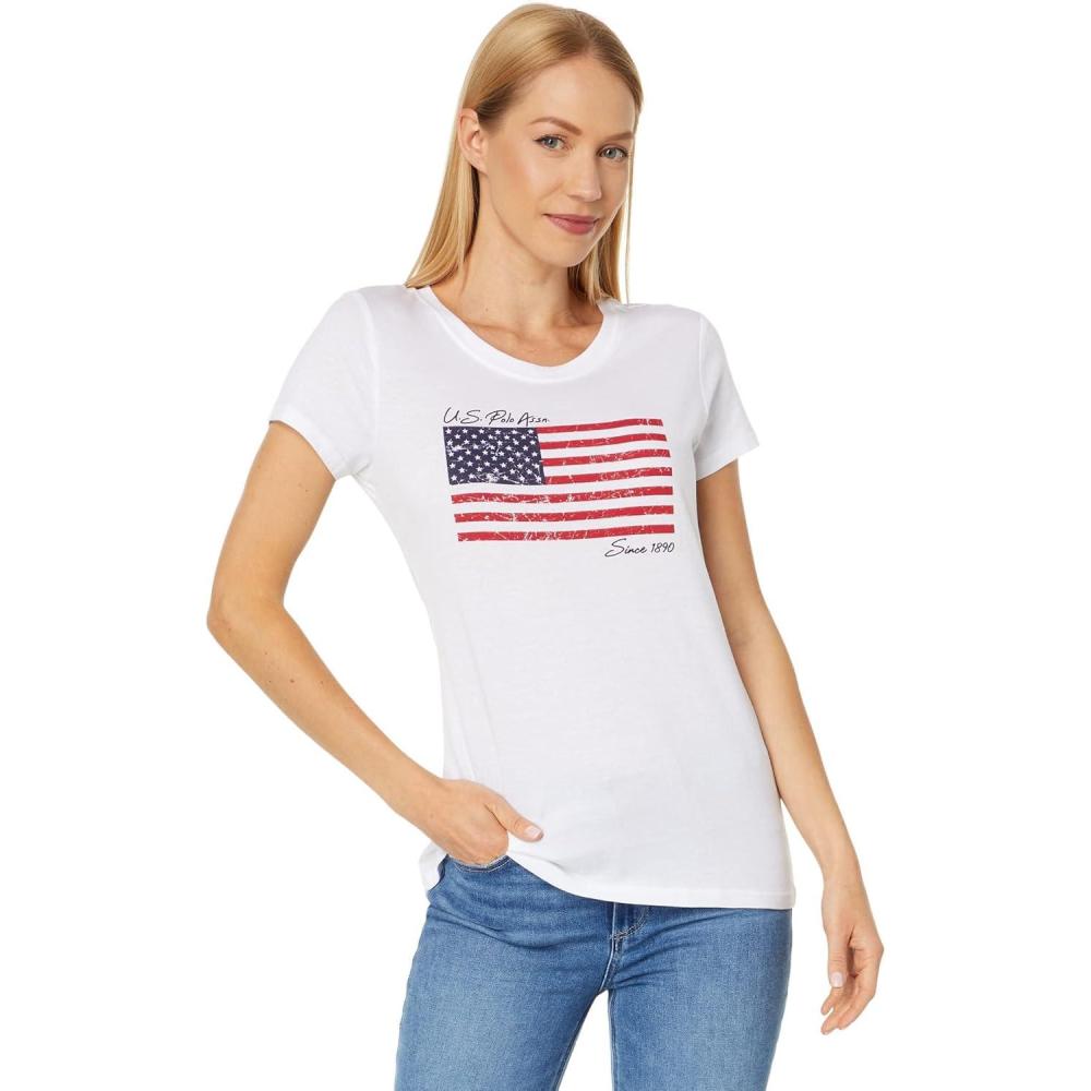 image:imageUS Polo Assn Americana Flag Tee White LG
