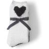 Barefoot Dreams Women’s CozyChic Heart Print Socks Set(Carbon-pearl)