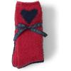 Barefoot Dreams Women’s CozyChic Heart Print Socks Set(Marine-scarlet)