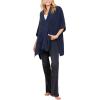 Barefoot Dreams womens Cozychic Shawl Collar Poncho(Tidewater)