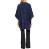 Barefoot Dreams womens Cozychic Shawl Collar Poncho(Tidewater)