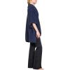 Barefoot Dreams womens Cozychic Shawl Collar Poncho(Tidewater)