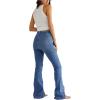 Free People We The Free Jayde Flare Jeans for Women – Skinny Ft with Dramatic Flare, Chic and Festive Jeans(Sunburst Blue)