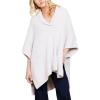 Barefoot Dreams womens Cozychic Shawl Collar Poncho(Stone)