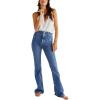 Free People We The Free Jayde Flare Jeans for Women – Skinny Ft with Dramatic Flare, Chic and Festive Jeans(Sunburst Blue)