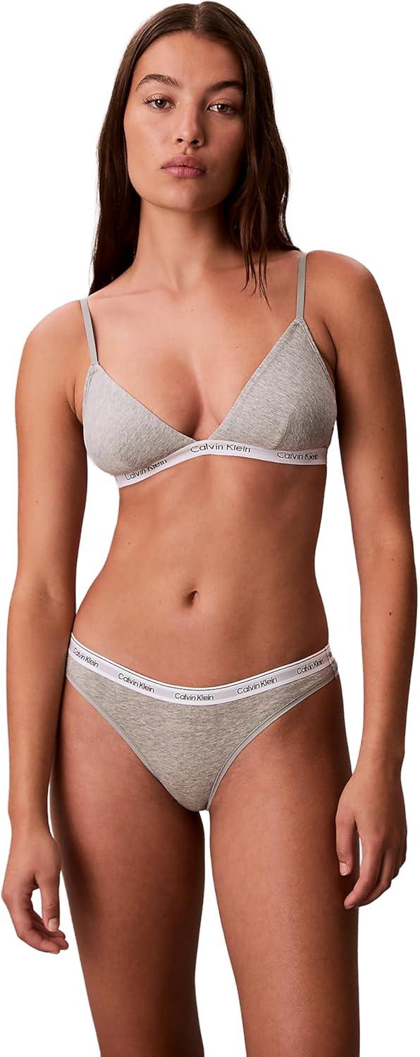 image:imageCalvin Klein womens Modern Logo Thong 3packBlotched Plaidadrenaline RushBlackGrey Heather
