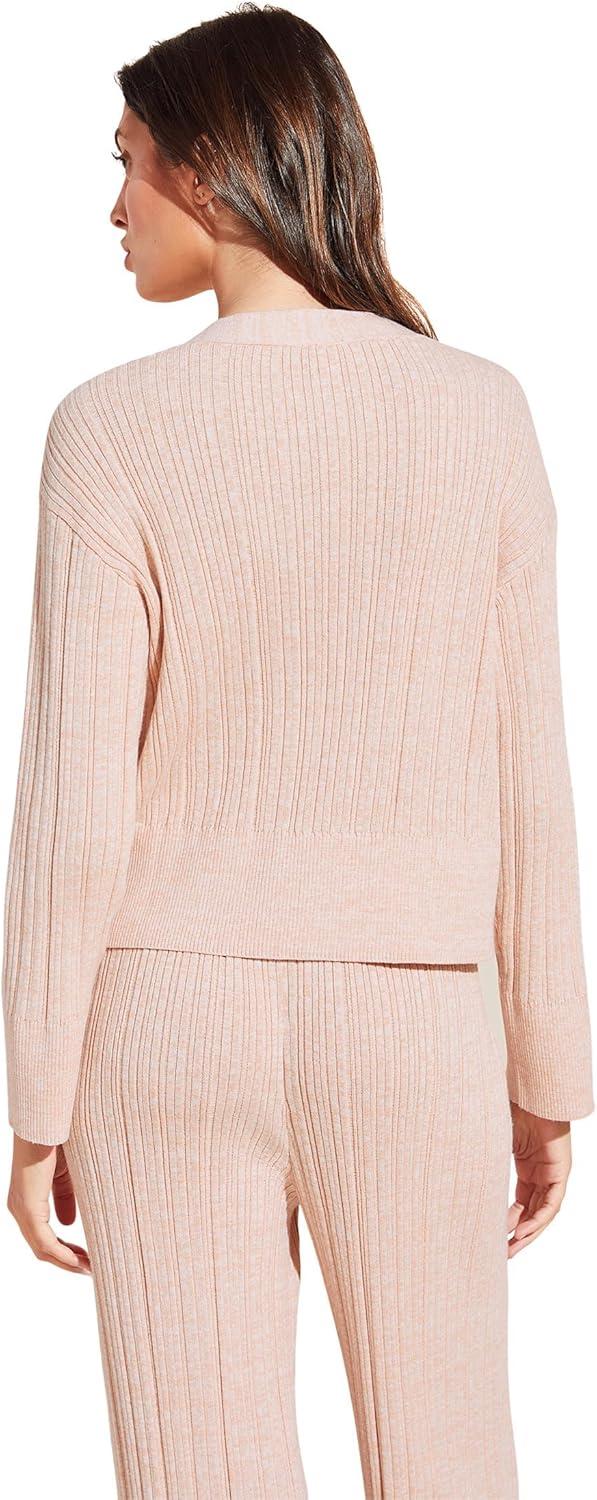 image:imageEberjey Womens Organic Cotton Sweater Rib CardiPeach Parfait