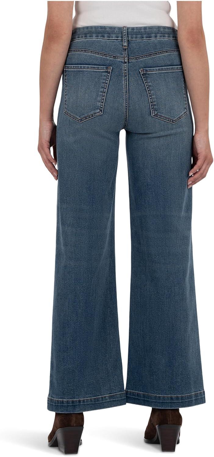 image:imageKUT from the Kloth Womens Meg HighRise Wide Leg with Patch Pockets Reg Hem in LoyaltyLoyalty