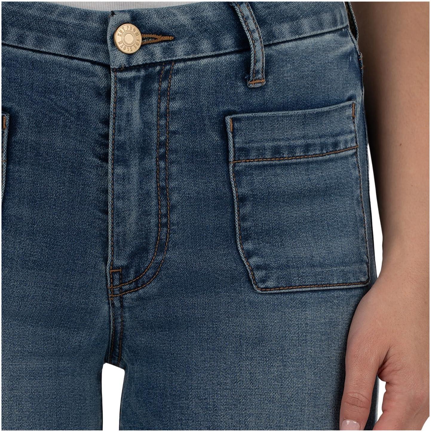 image:imageKUT from the Kloth Womens Meg HighRise Wide Leg with Patch Pockets Reg Hem in LoyaltyLoyalty