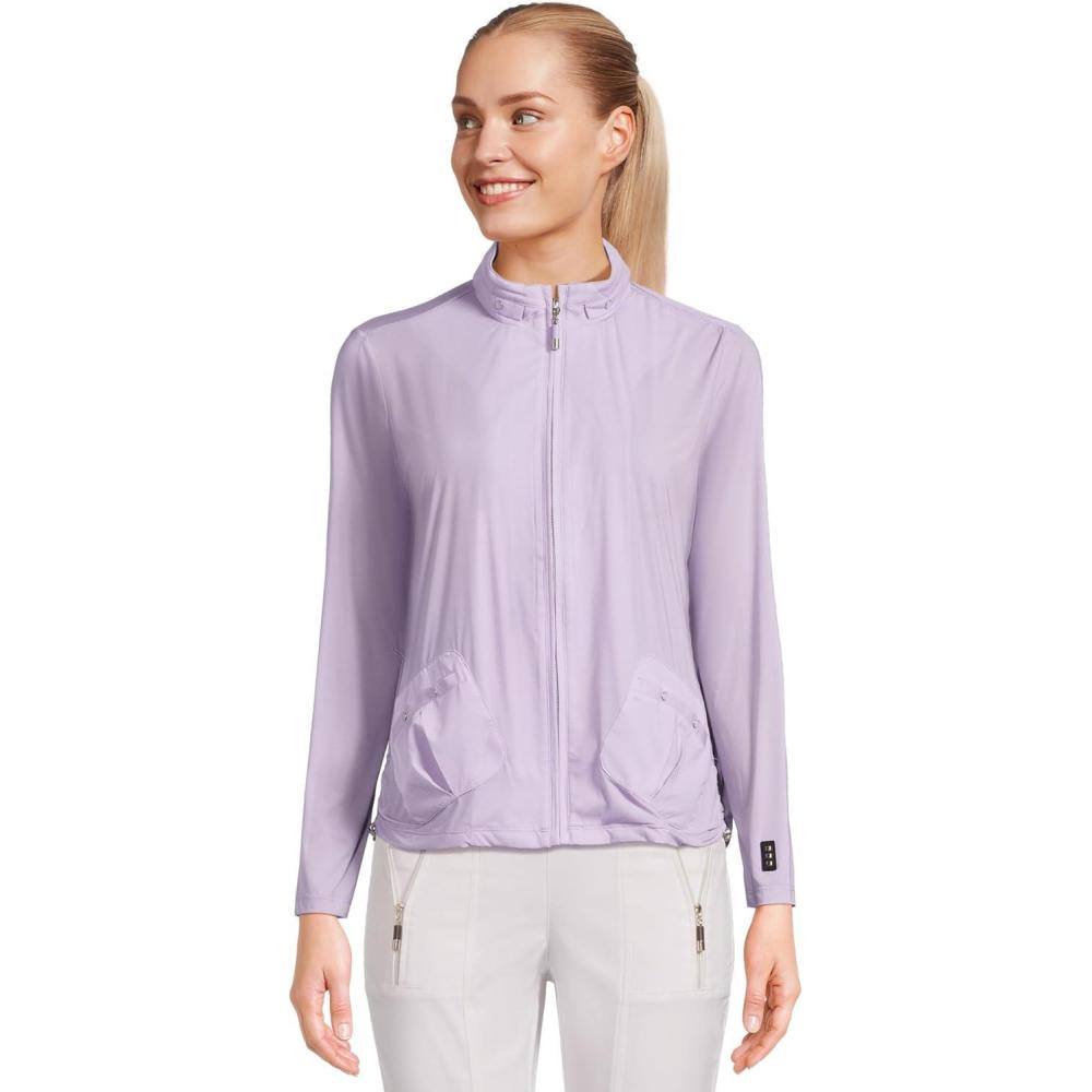 image:imageJamie Sadock womens Sunsense 35 Spf Lightweight Full Zip JacketLilac Purple