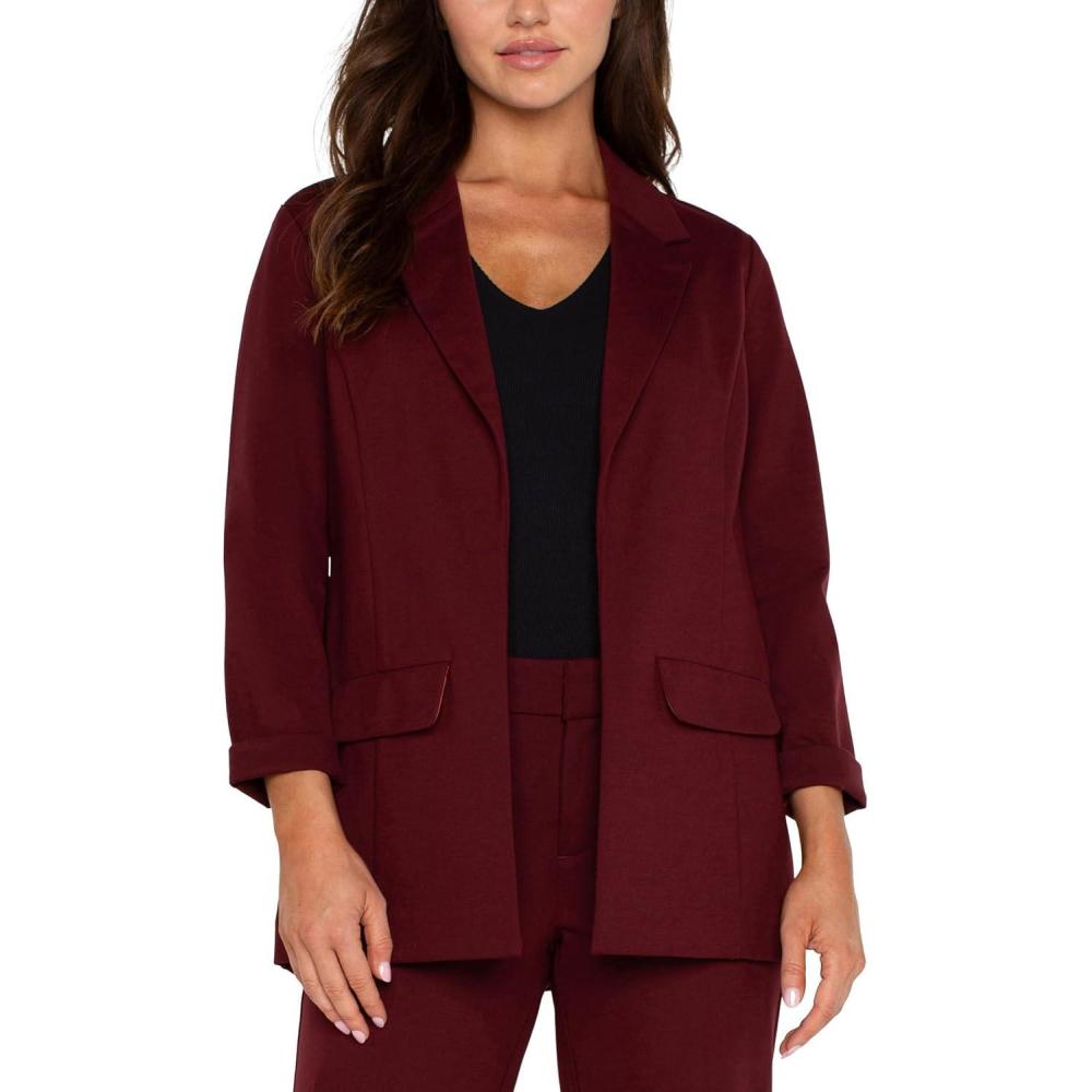 image:imageLiverpool Womens Boyfriend Blazer with Princess DartsBordeaux