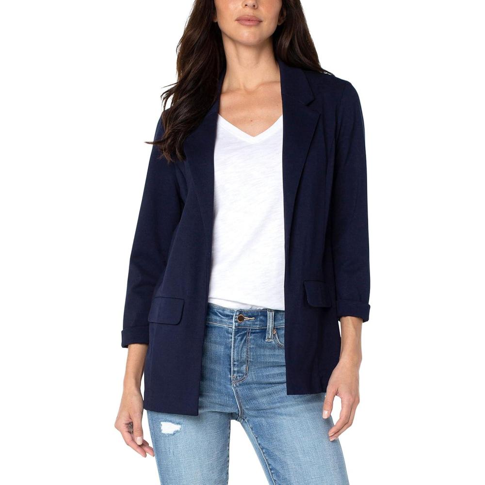 image:imageLiverpool Womens Boyfriend Blazer with Princess DartsCadet Blue