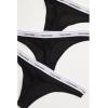 Calvin Klein womens Modern Logo Thong 3-pack(Black/Black/Black)