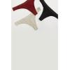 Calvin Klein womens Modern Logo Thong 3-pack(Black/Cocoon/Syrah)