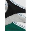 Calvin Klein womens Modern Logo Thong 3-pack(Black/Grey Heather/Turf)