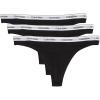 Calvin Klein womens Modern Logo Thong 3-pack(Black/Black/Black)