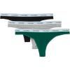 Calvin Klein womens Modern Logo Thong 3-pack(Black/Grey Heather/Turf)