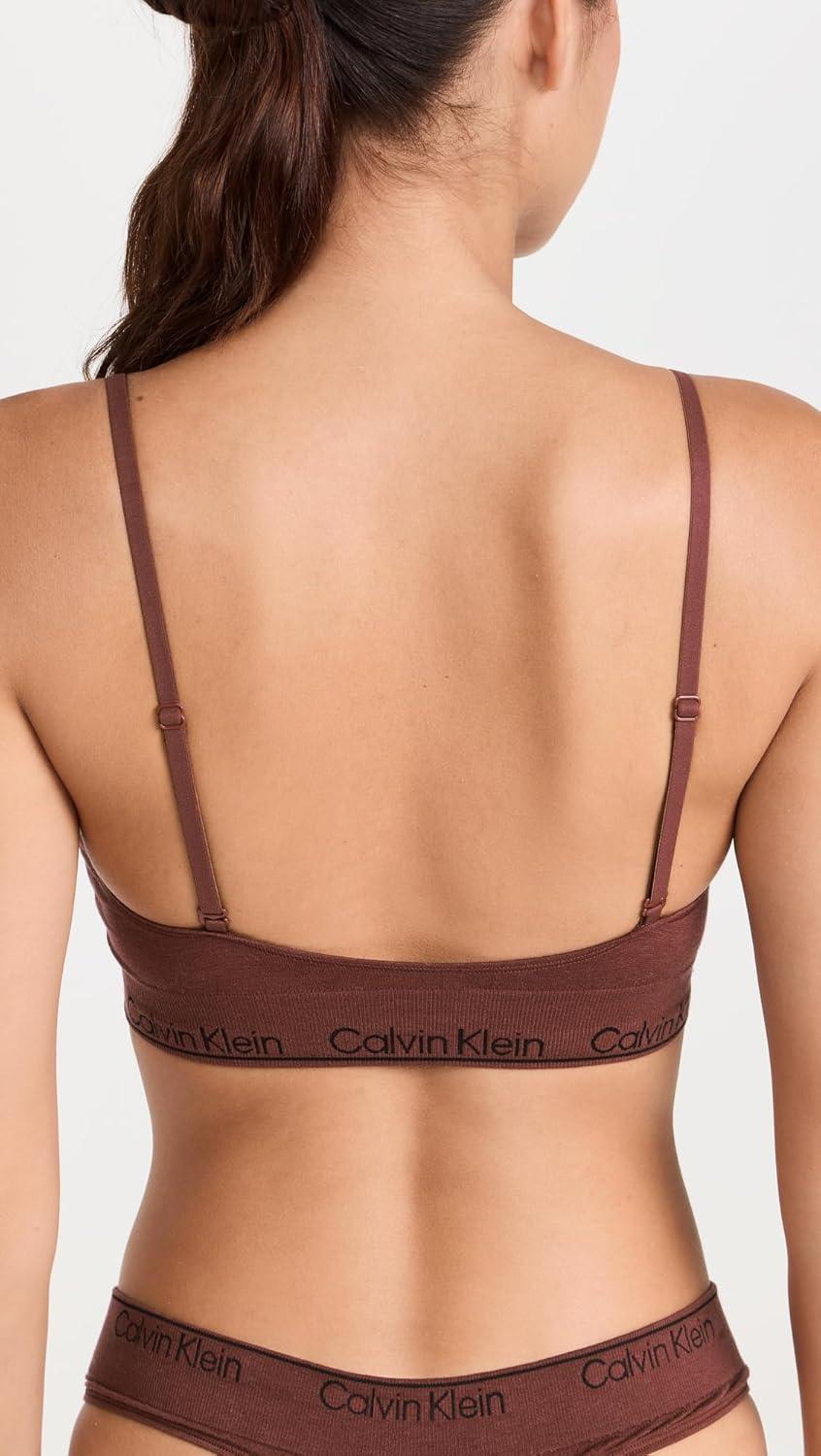 image:imageCalvin Klein underwear Womens Modern Cotton Naturals Lightly Lined Triangle Bra Rum Raisin Red XS