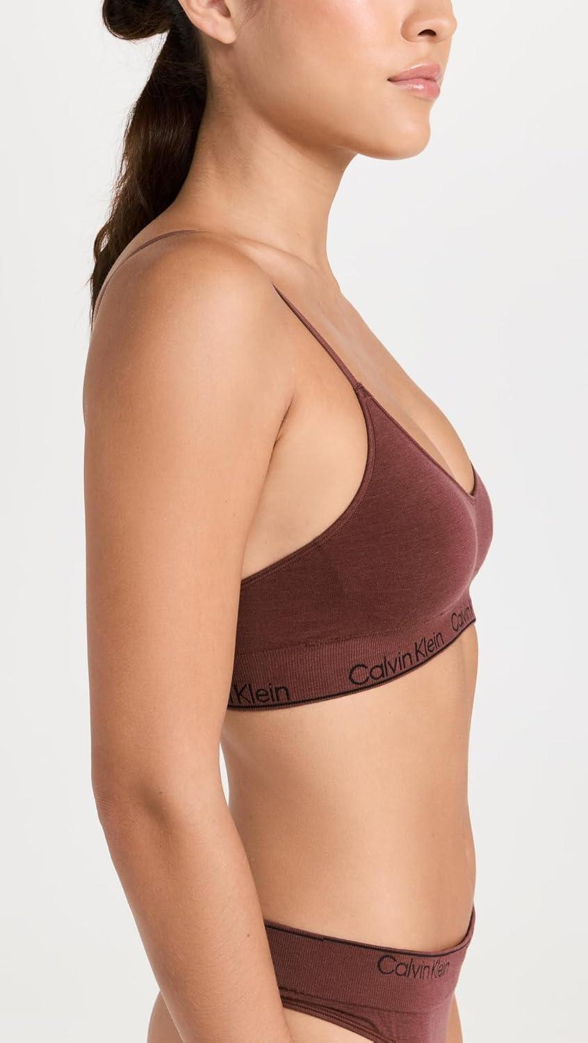 image:imageCalvin Klein underwear Womens Modern Cotton Naturals Lightly Lined Triangle Bra Rum Raisin Red XS
