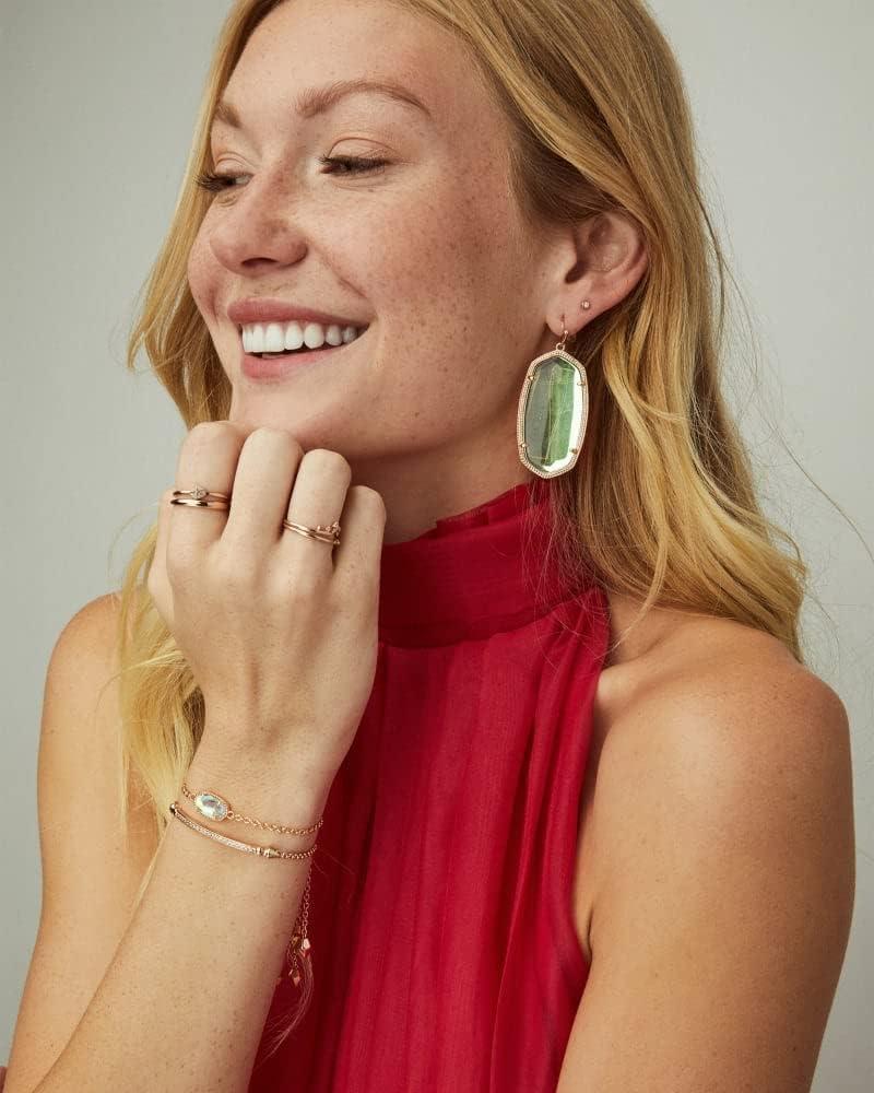 image:imageKendra Scott Elaina Adjustable Chain Bracelet for Women Fashion Jewelry GoldPlatedRHODIUM EMERALD CATS EYE