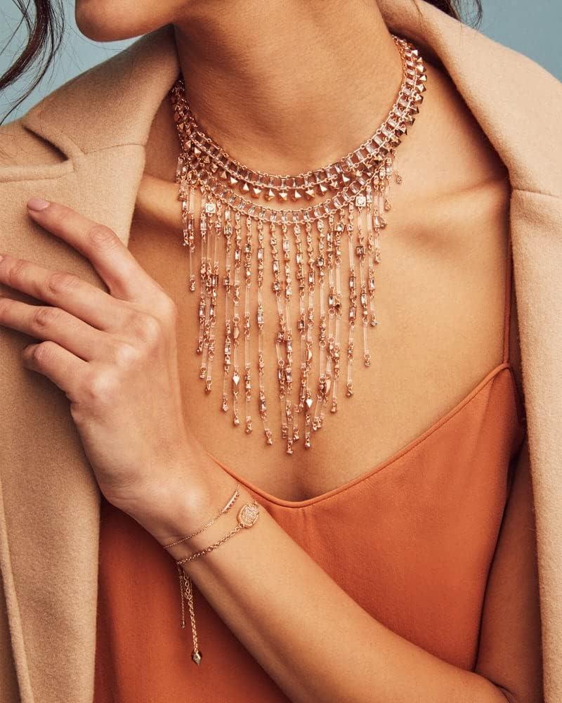 image:imageKendra Scott Elaina Adjustable Chain Bracelet for Women Fashion Jewelry GoldPlatedRHODIUM ORANGE CITRINE QRTZ