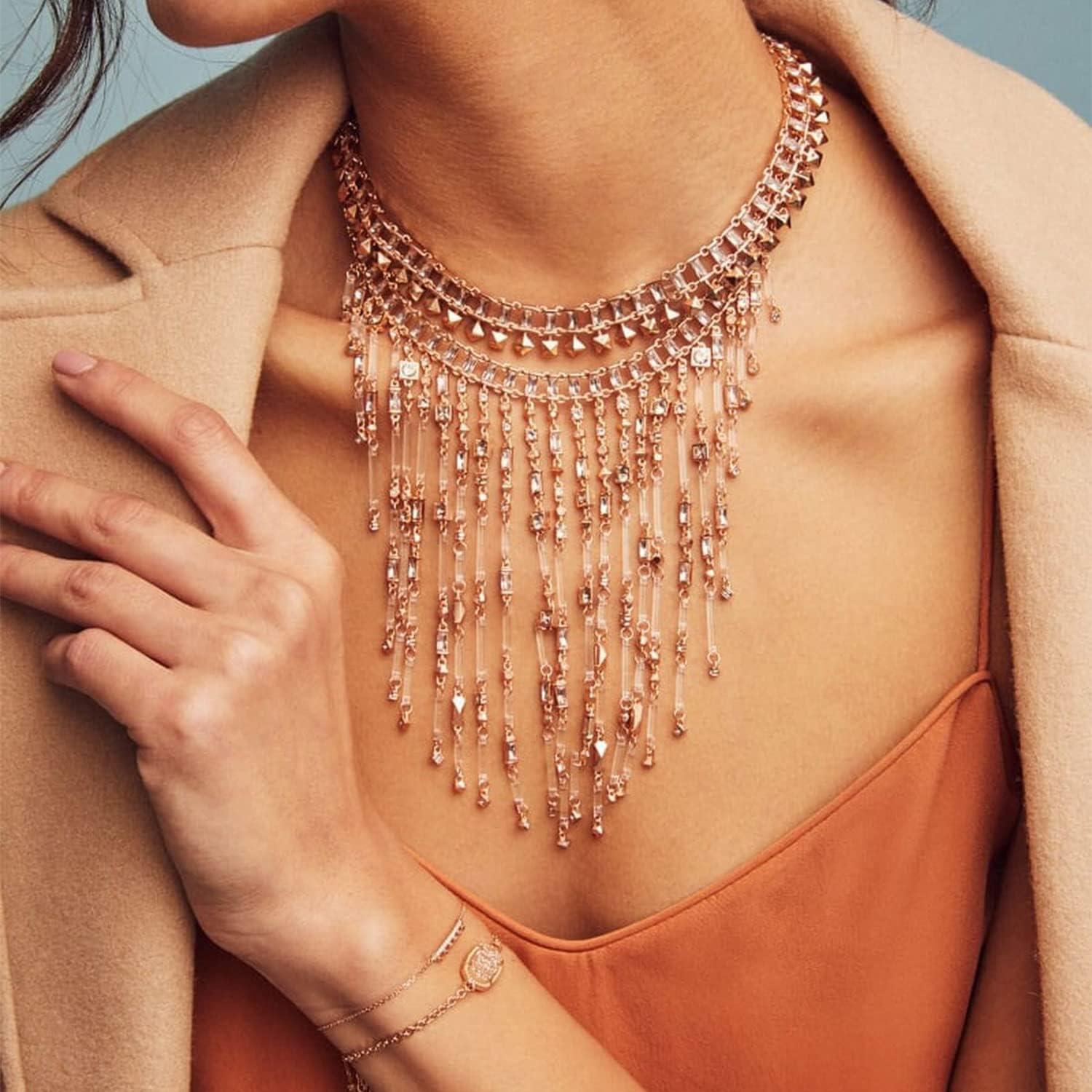 image:imageKendra Scott Elaina Adjustable Chain Bracelet for Women Fashion Jewelry GoldPlatedRHODIUM RED ILLUSION