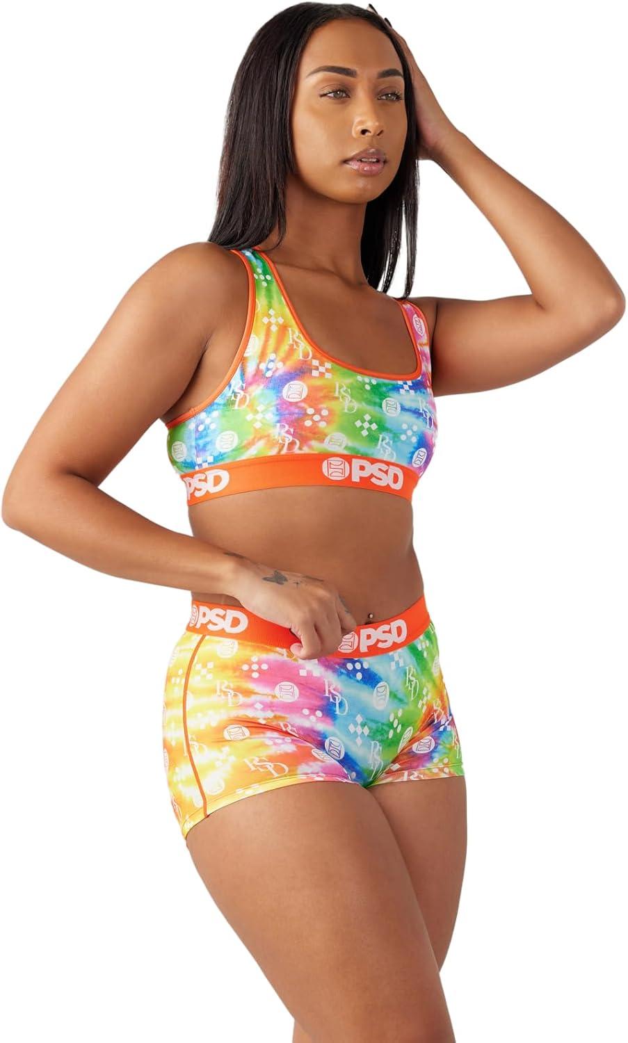 image:imagePSD Underwear Womens Sports Bra Luxury Print Medium Support Sports Bras for Women Womens Racerback Sports BrasPsd Dye