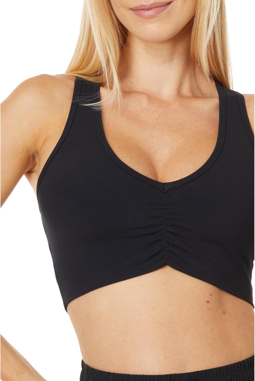 image:imageSPLITS59 Womens Airweight Light Support Bra with RuchingBlack