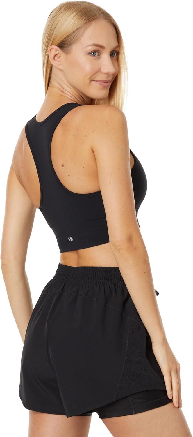image:imageSPLITS59 Womens Airweight Light Support Bra with RuchingBlack