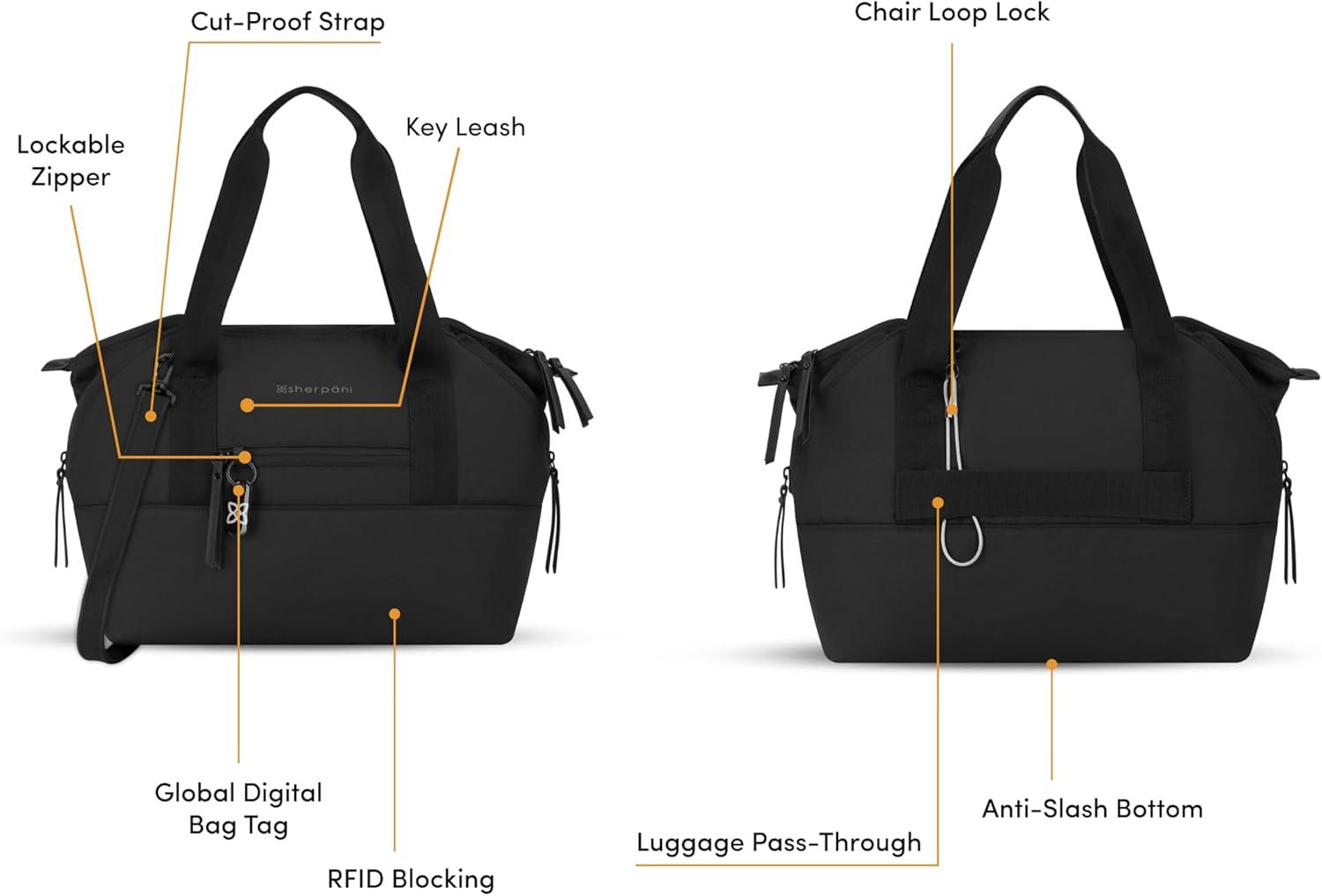 image:imageSherpani Eclipse Anti Theft Tote Bag Travel Crossbody Bag Teacher Tote 12L Shoulder Purse Handbags for WomenCarbon Lite