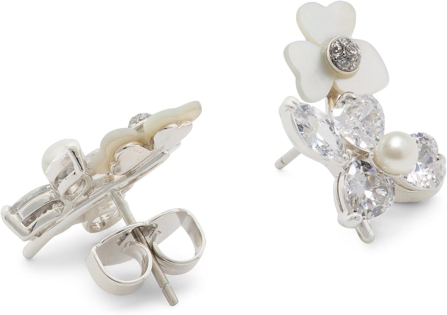 image:imagekate spade new york Precious Pansy Cluster EarringsCreamSilver Studs