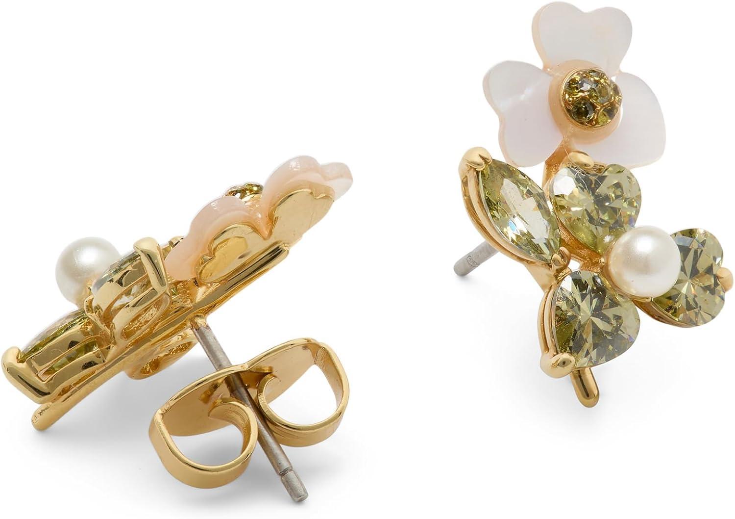 image:imagekate spade new york Precious Pansy Cluster EarringsGreen Studs