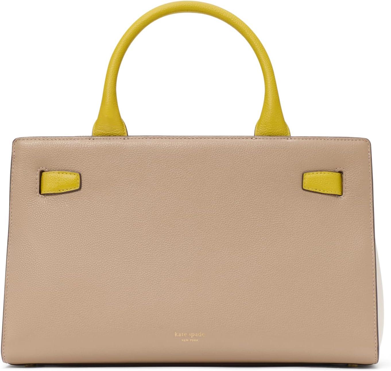 image:imagekate spade new york womens Deco Pebbled Leather Medium SatchelColorblocked Tigers Eye Multi